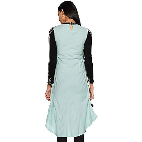 W For Woman Women's Wool Kurta (18Now11559-210449_Green_6)