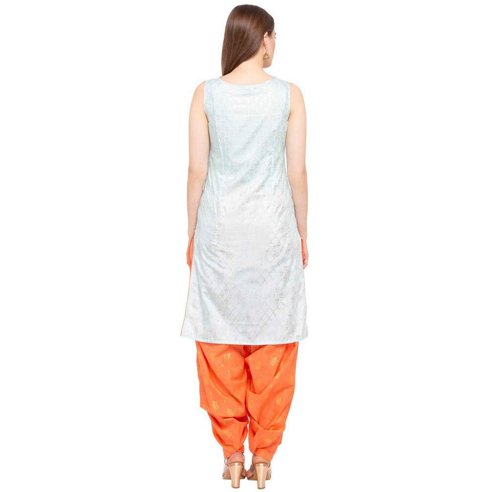 Aurelia Women Synthetic Straight Fit Kurta (19Fea10409-500046_Blue_Xx-Large)