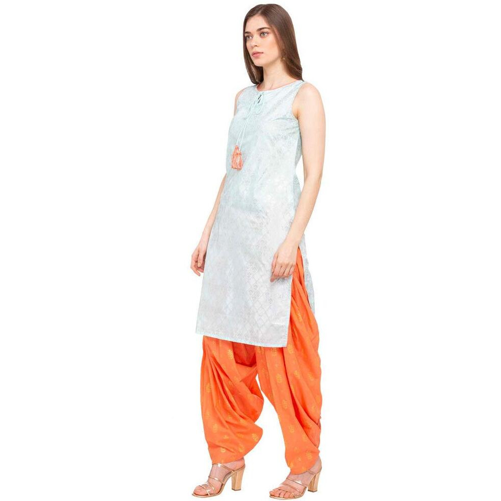 Aurelia Women Synthetic Straight Fit Kurta (19Fea10409-500046_Blue_Xx-Large)