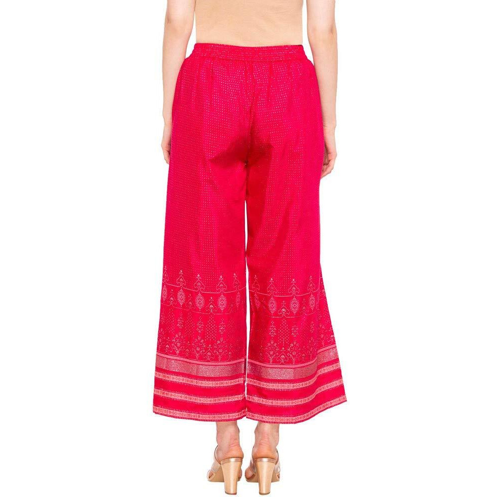 Aurelia Women's Silk Palazzos (19Fea60033-500455_Pink_S)