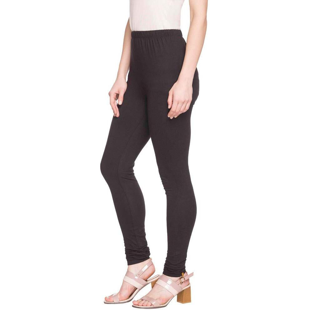 Aurelia Women's Cotton Chudidar Bottom (19Cra60024-600194_Black_Large)