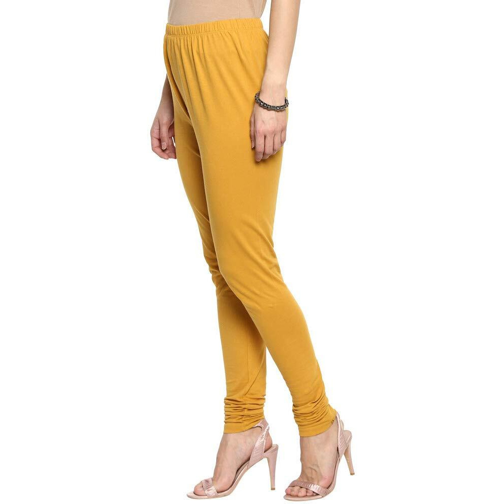 Aurelia Women's Cotton Chudidar Bottom (19Cra60024-600306_Gold_Small)