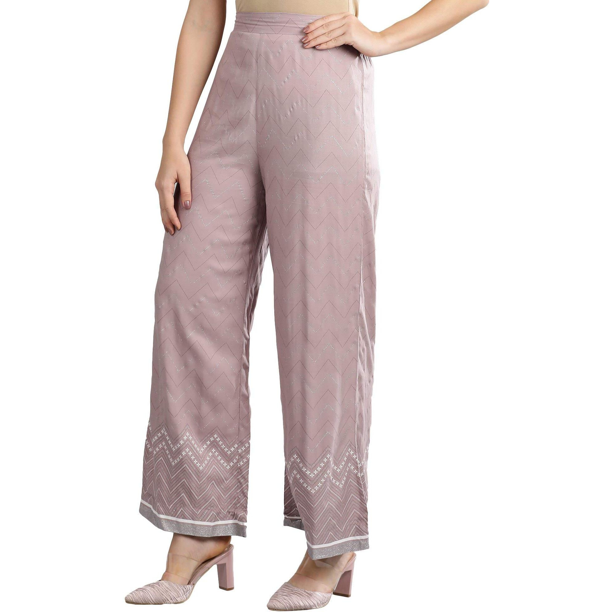 Aurelia Women's Rayon Palazzo Bottom (19Aua60005-500581_Grey_Small)