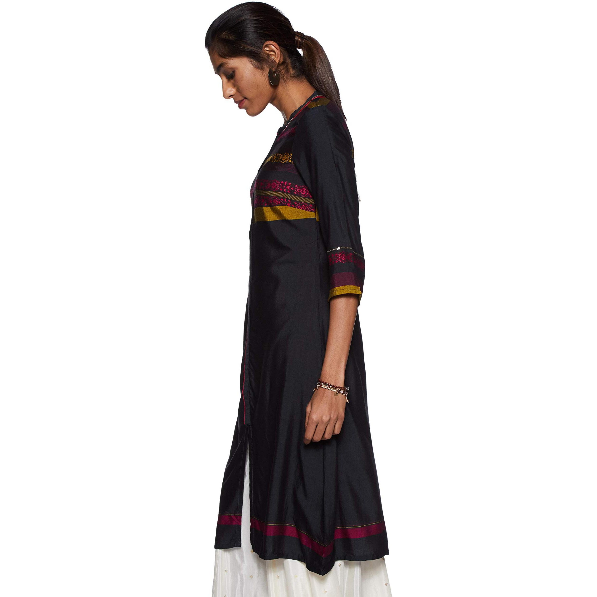 Aurelia Women's Rayon Kurta (19Aua11084-700499_Grey_Medium)