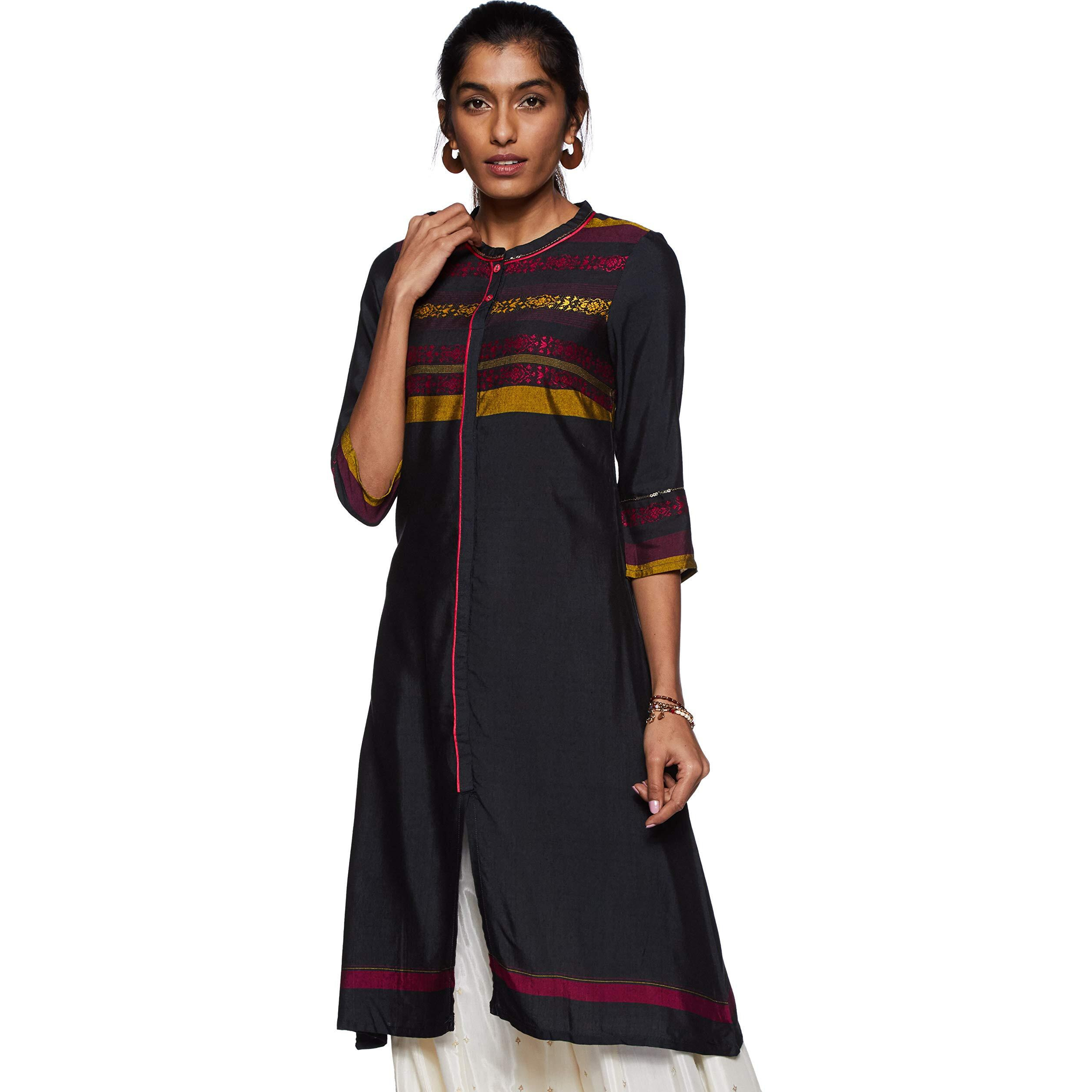 Aurelia Women's Rayon A-Line Regular Kurta (19Aua11084-700499_Grey_X-Small)