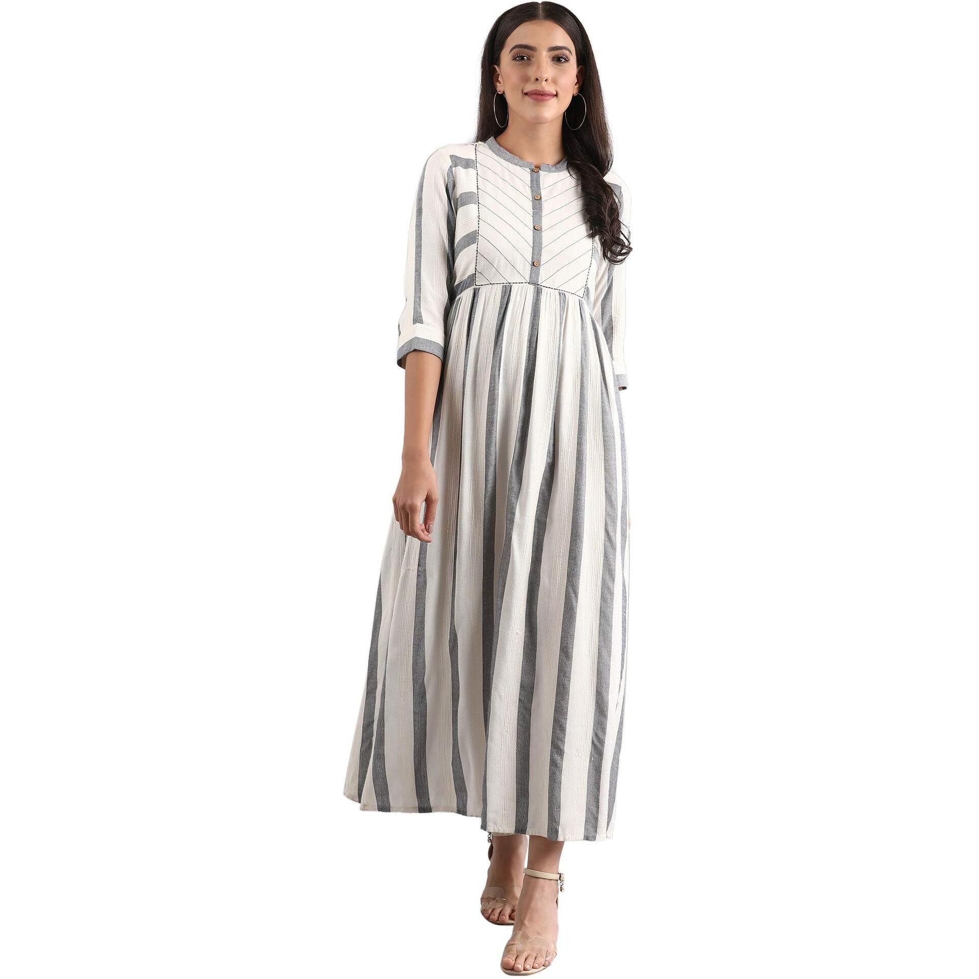 Aurelia Women's Rayon A-Line Maxi Dress (20Fea11322-700439_Grey_Small)