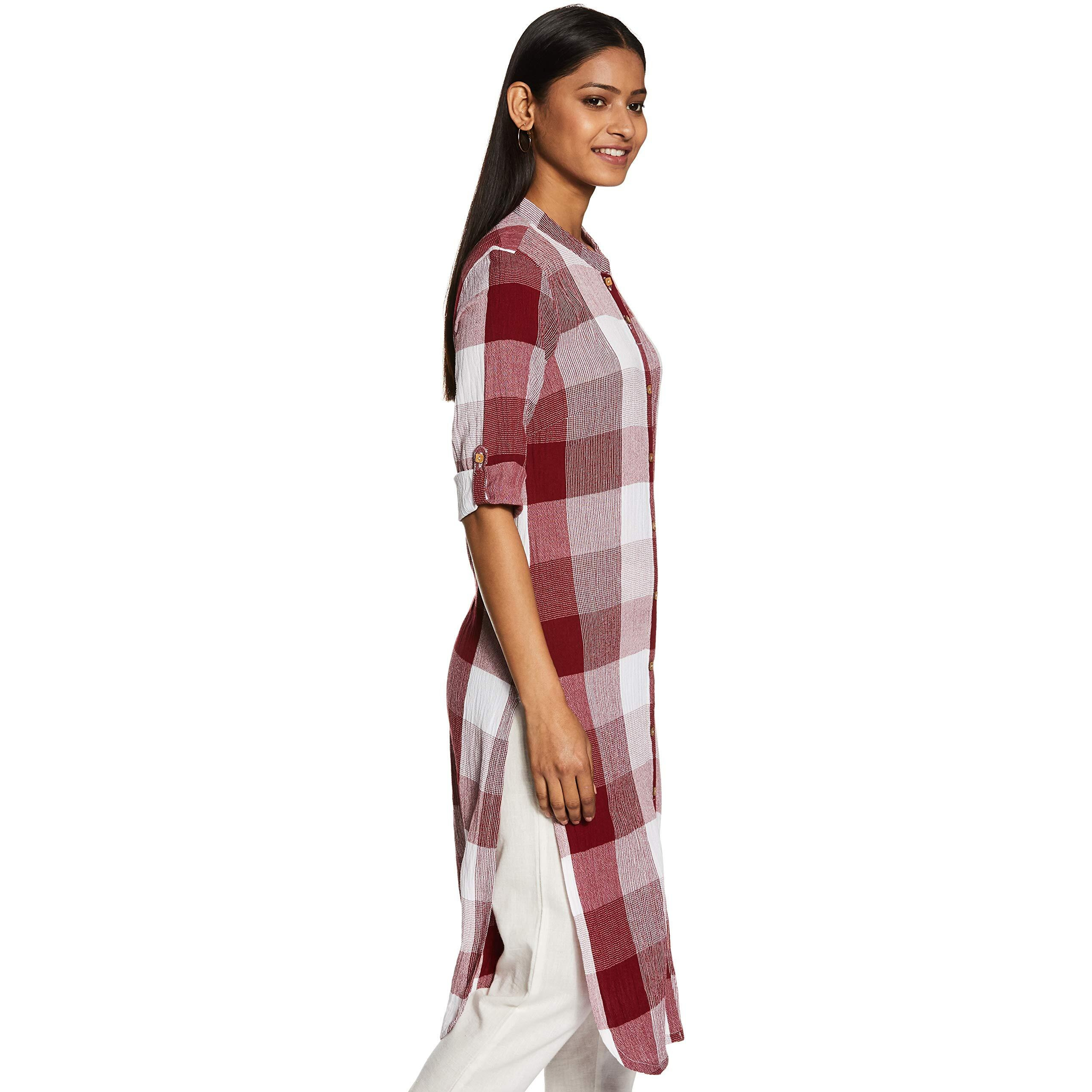 Aurelia Women's Cotton Kurta (20Fea11154-701094_Red_X-Small)