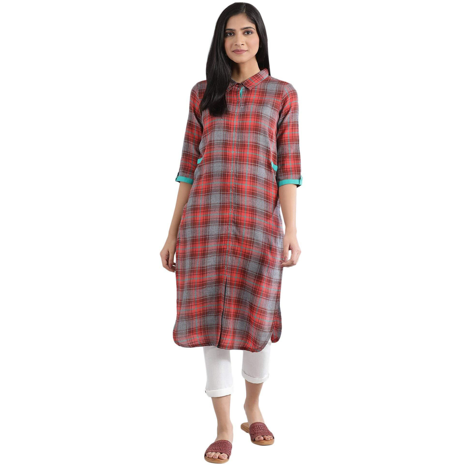 Aurelia Women's Cotton Regular Kurta (21Fea11515-701475_Orange_S)