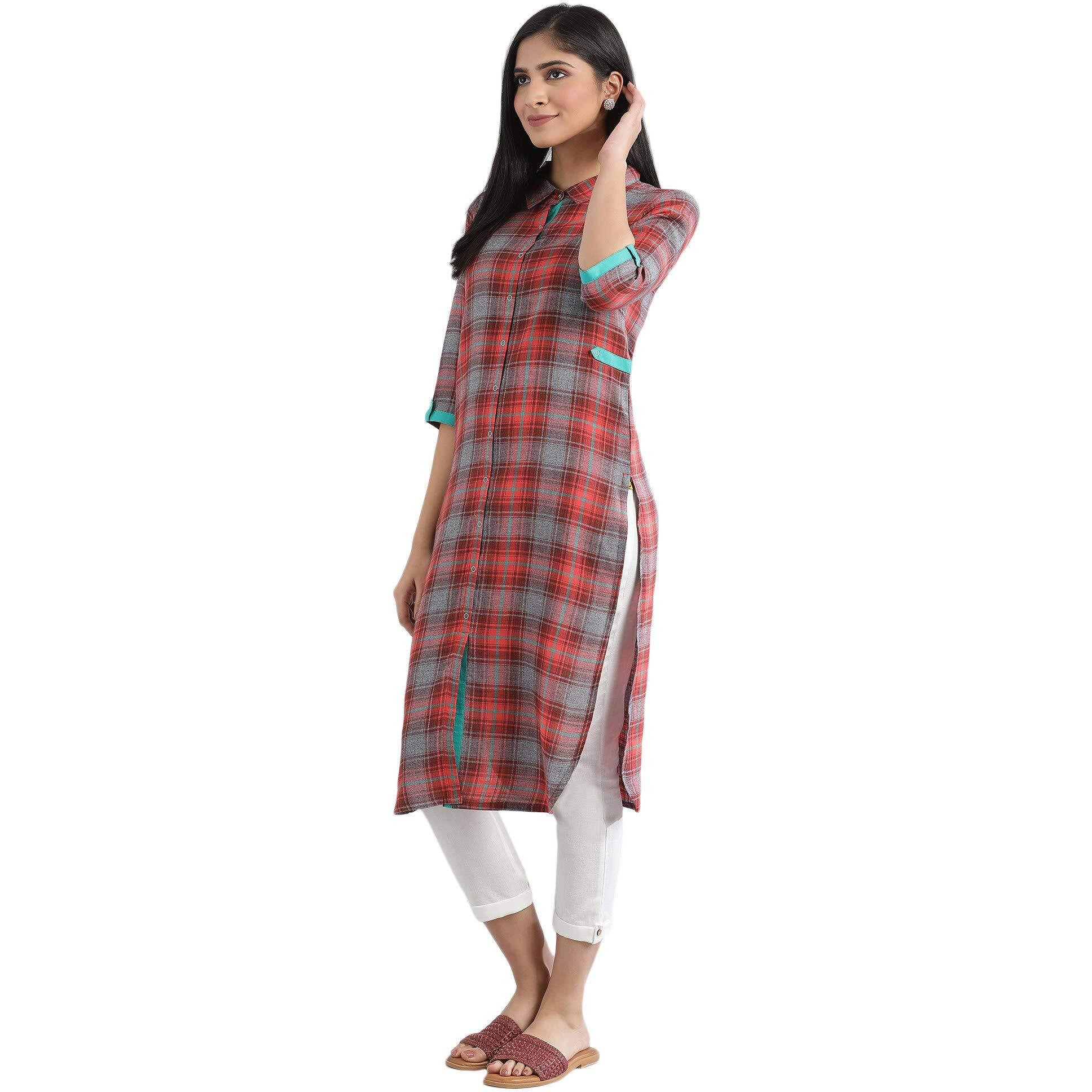 Aurelia Women's Cotton Regular Kurta (21Fea11515-701475_Orange_S)