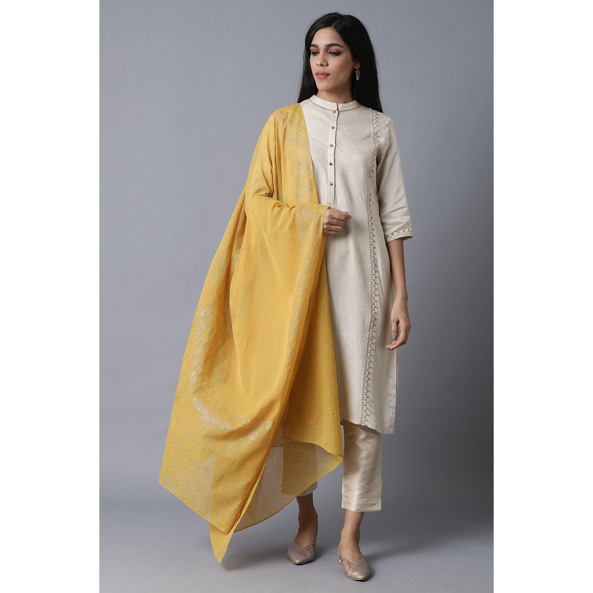 Yellow Chiffon Drape
