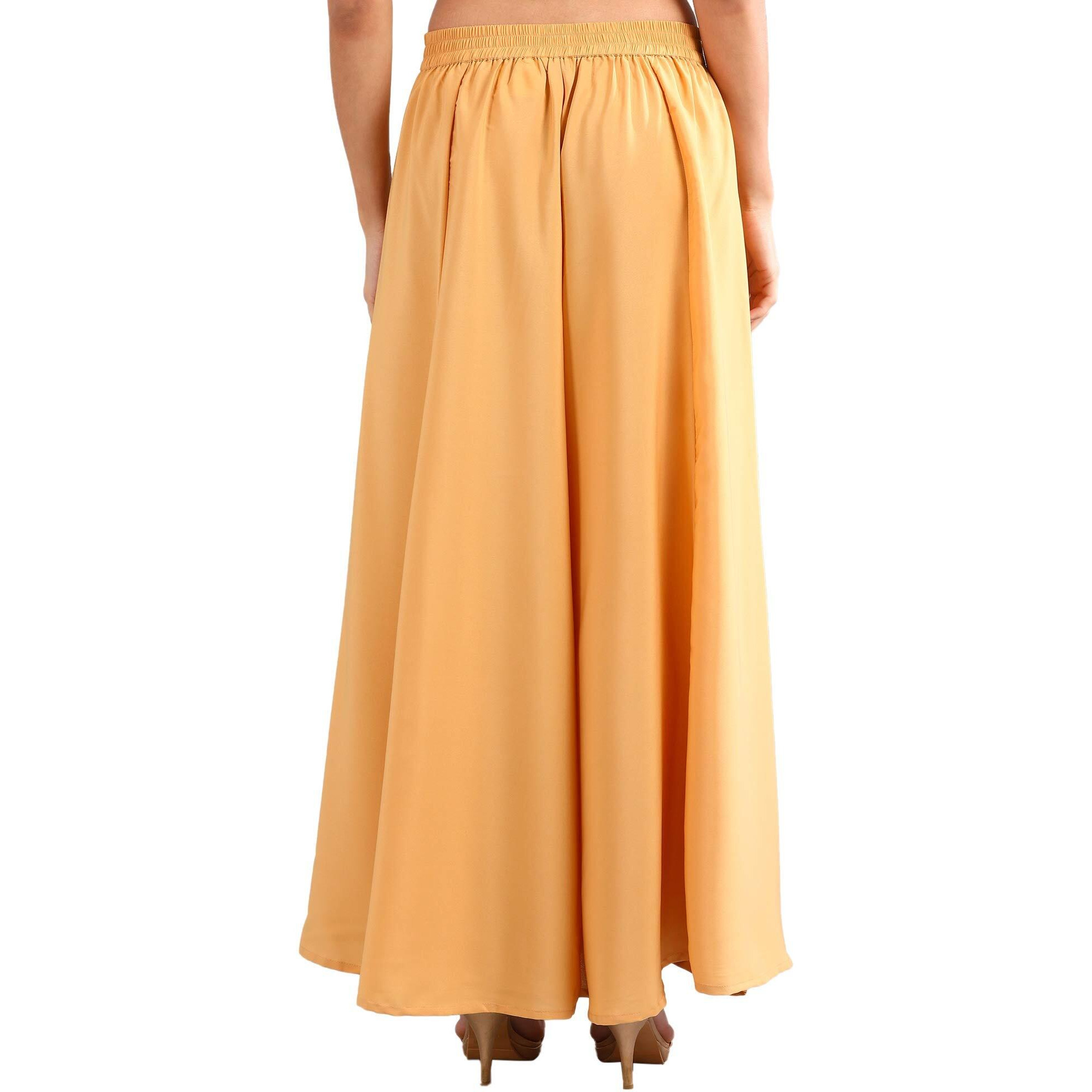 Aurelia Women's Crepe Palazzo Bottom (20Cra60094-601611_ Gold_ X-Large)