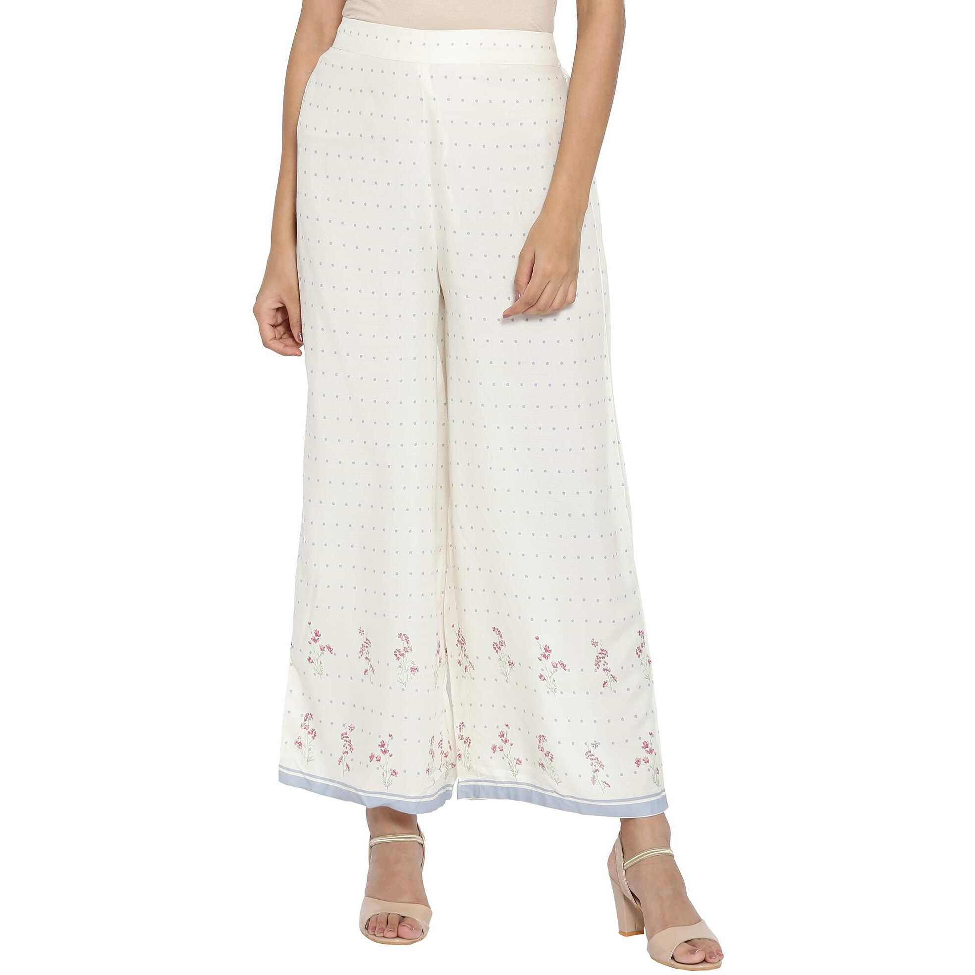 W For Woman W Strechable Parallel Pants For Women | Trousers For Women Ecru