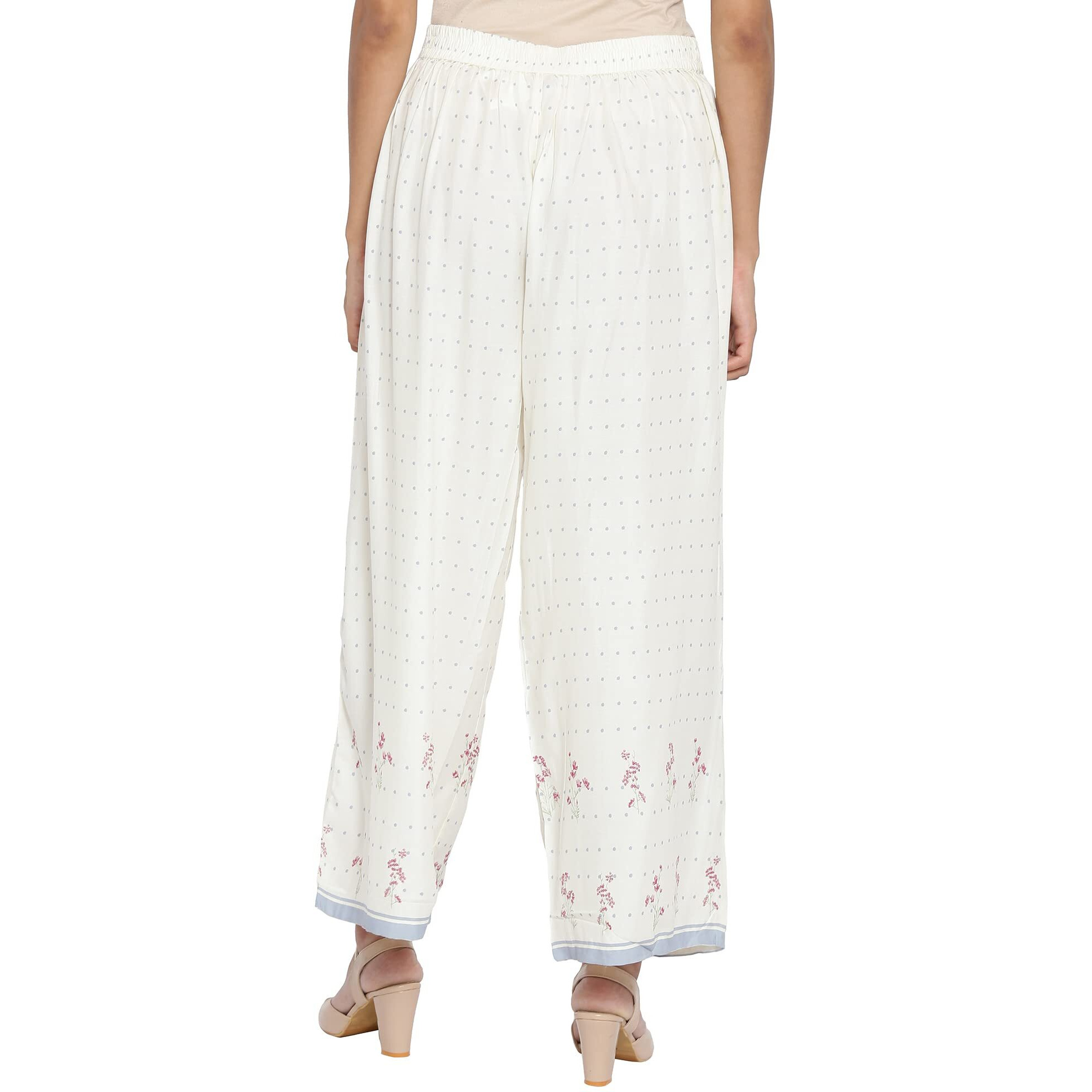 W For Woman W Strechable Parallel Pants For Women | Trousers For Women Ecru
