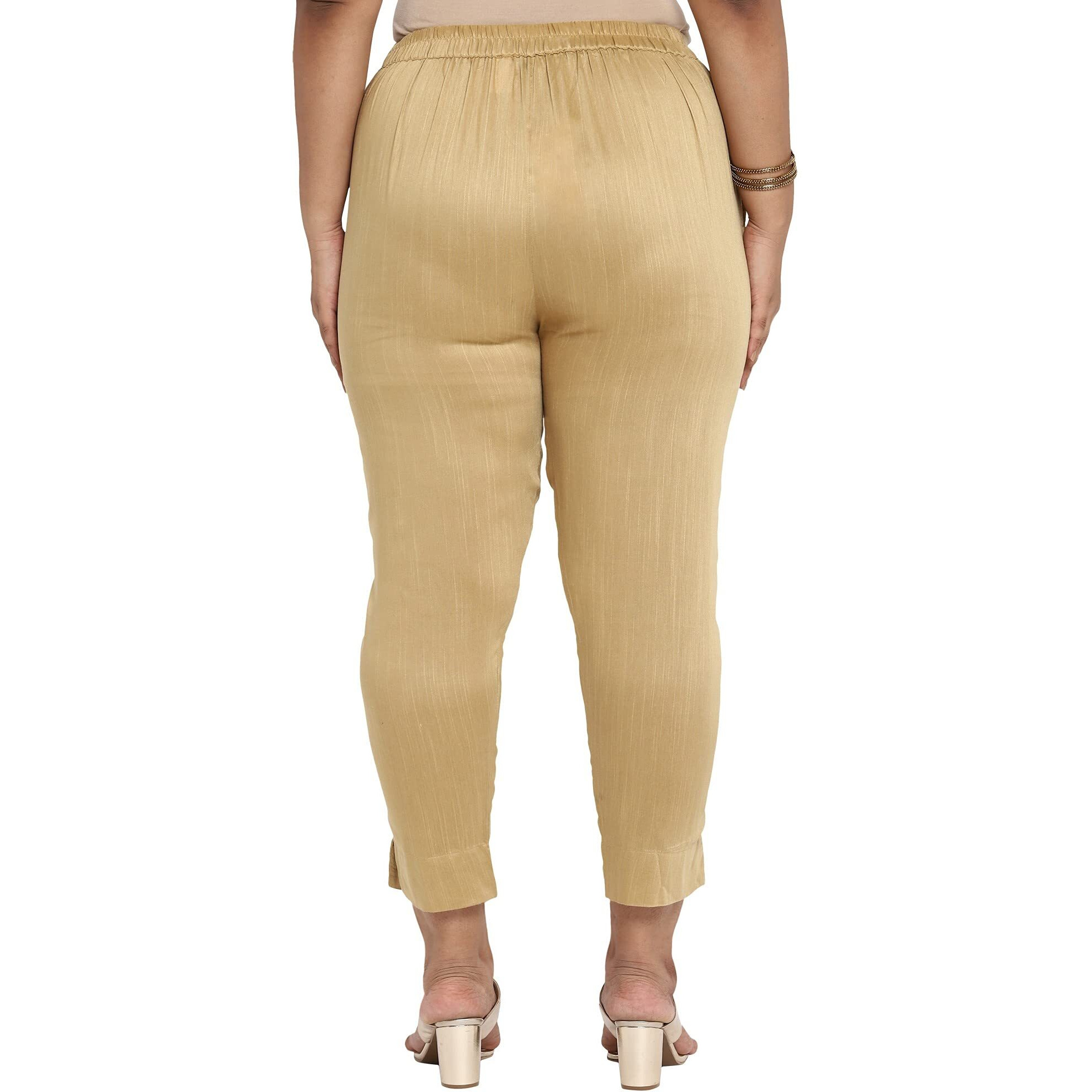 Aurelia Women's Regular Trousers (21Cra60127-702220_Solid Gold_M)