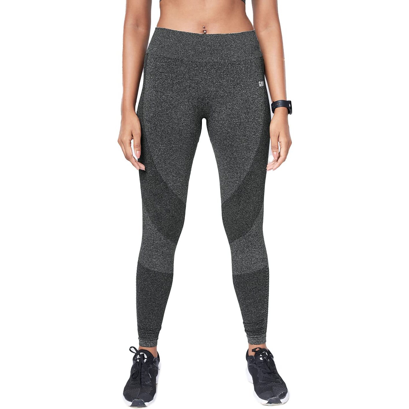 The Souled Store|Tss Active Fighter Poly Anthra Womens And Girls Sports Tights|Full Length Solid|73% Nylon 19% Polyester 8% Lycra Multicolored Women Training Sports Tights