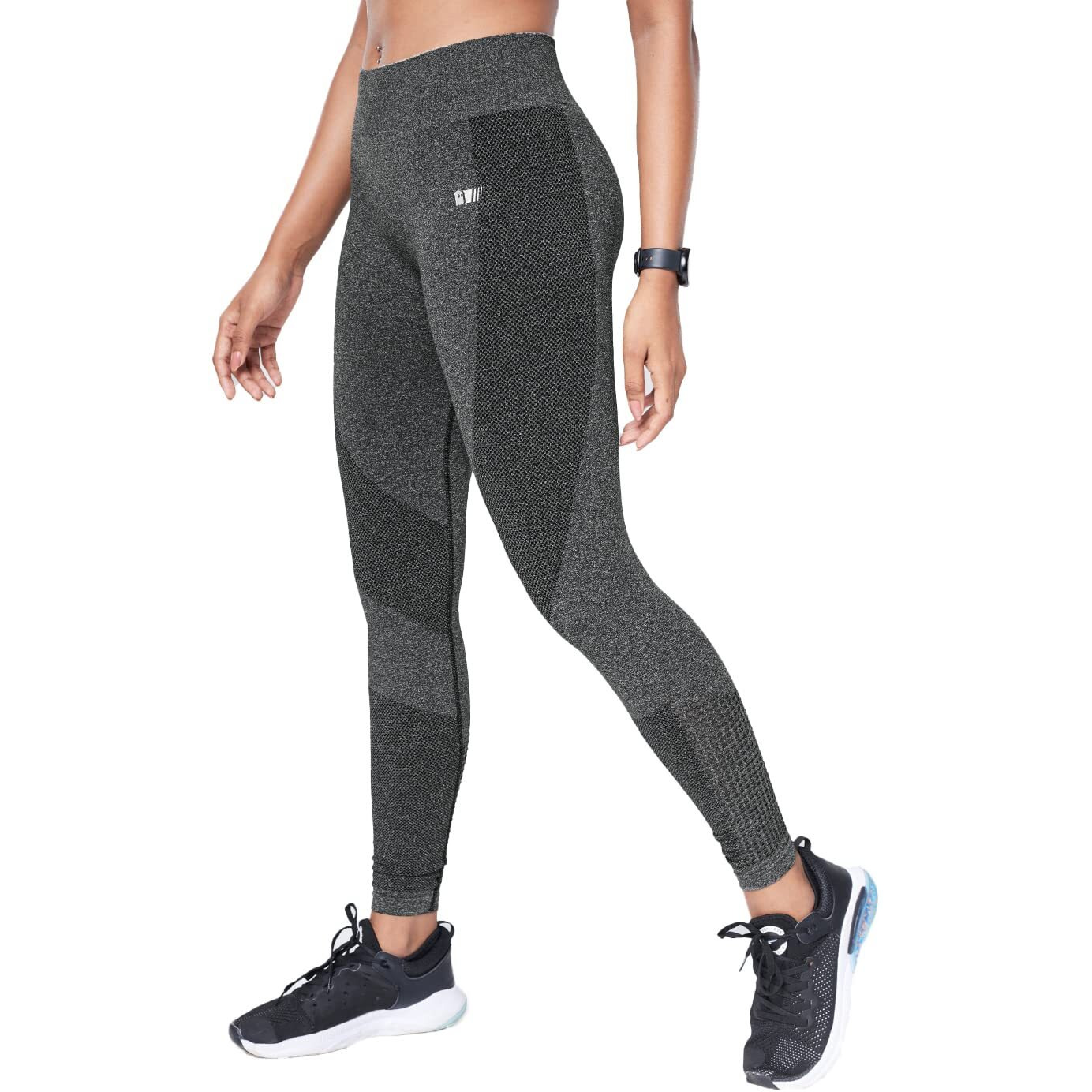 The Souled Store|Tss Active Fighter Poly Anthra Womens And Girls Sports Tights|Full Length Solid|73% Nylon 19% Polyester 8% Lycra Multicolored Women Training Sports Tights
