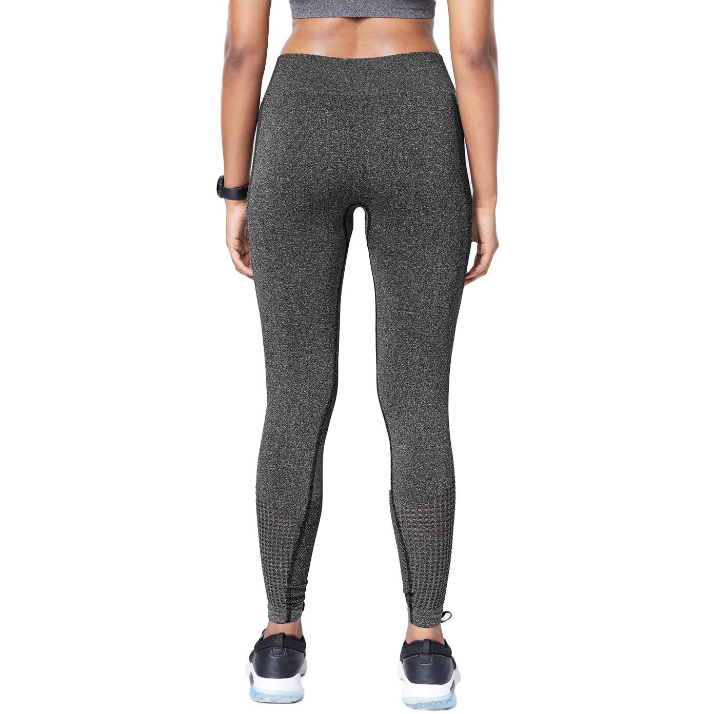 The Souled Store|Tss Active Fighter Poly Anthra Womens And Girls Sports Tights|Full Length Solid|73% Nylon 19% Polyester 8% Lycra Multicolored Women Training Sports Tights