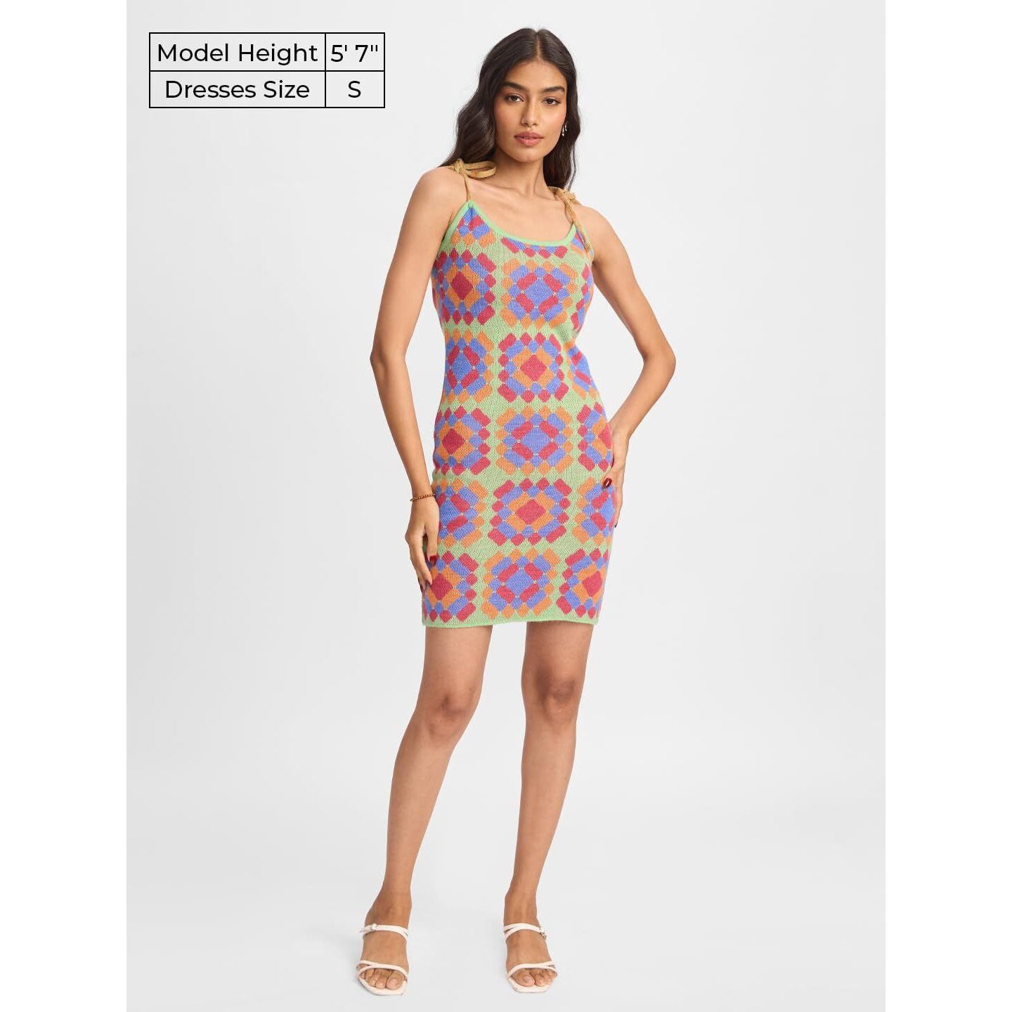 The Souled Store Jacquard Knit Dress Florentina Women And Girls Acrylic Knit Dress