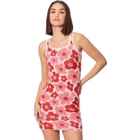 The Souled Store Jacquard Knit Dress Bloom Women And Girls Sleeveless Acrylic Knit Dress