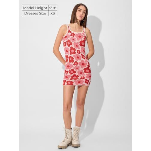 The Souled Store Jacquard Knit Dress Bloom Women And Girls Sleeveless Acrylic Knit Dress