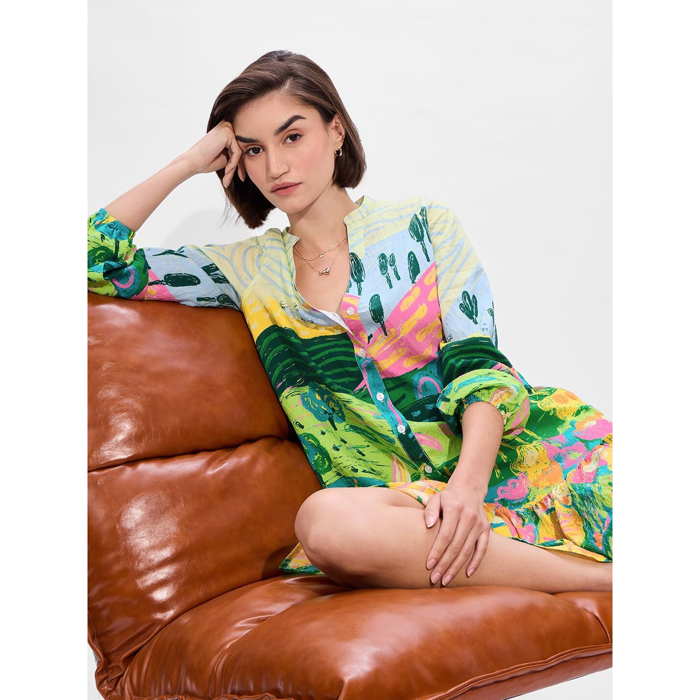 The Souled Store Landscape Women And Girls Long Sleeves Dress