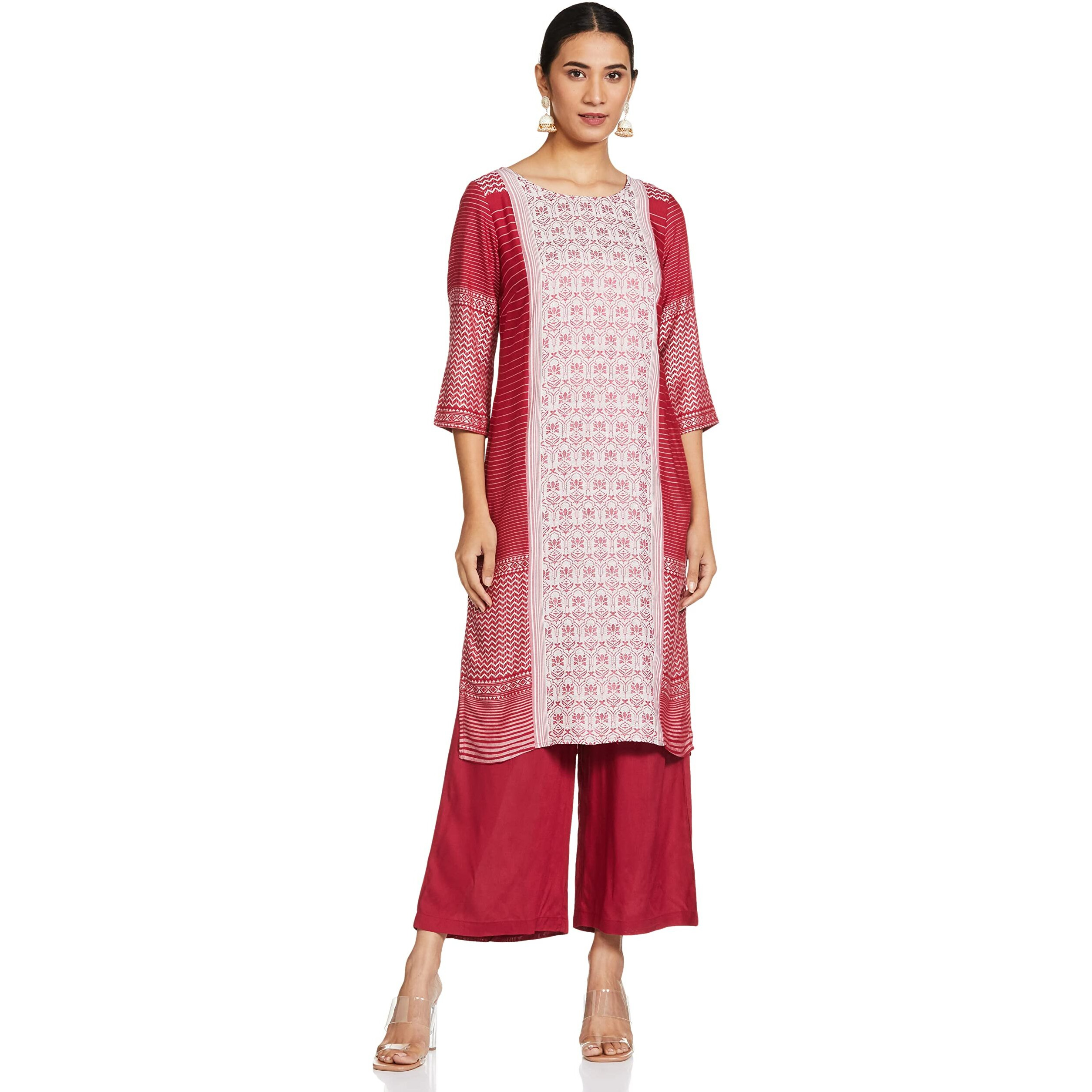 Pink Printed Kurta-Palazzo Set