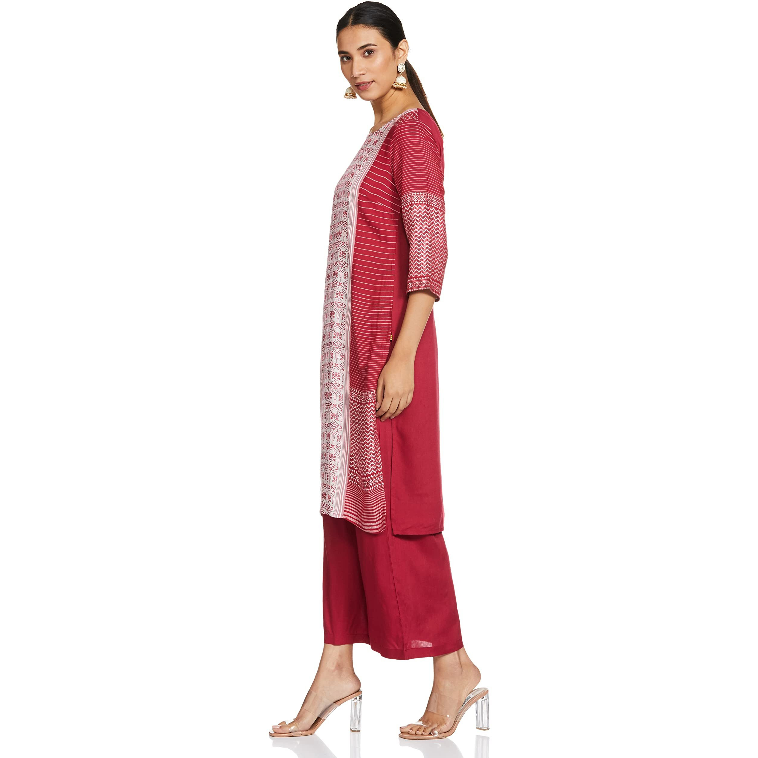 Pink Printed Kurta-Palazzo Set