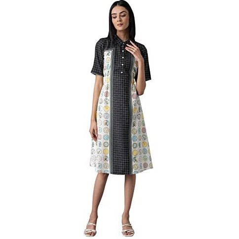 Aurelia Women's Polyester Floral Regular Kurta (22Fea12945-503662_White_L)
