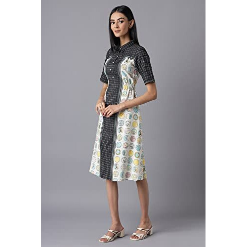 Aurelia Women's Polyester Floral Regular Kurta (22Fea12945-503662_White_L)