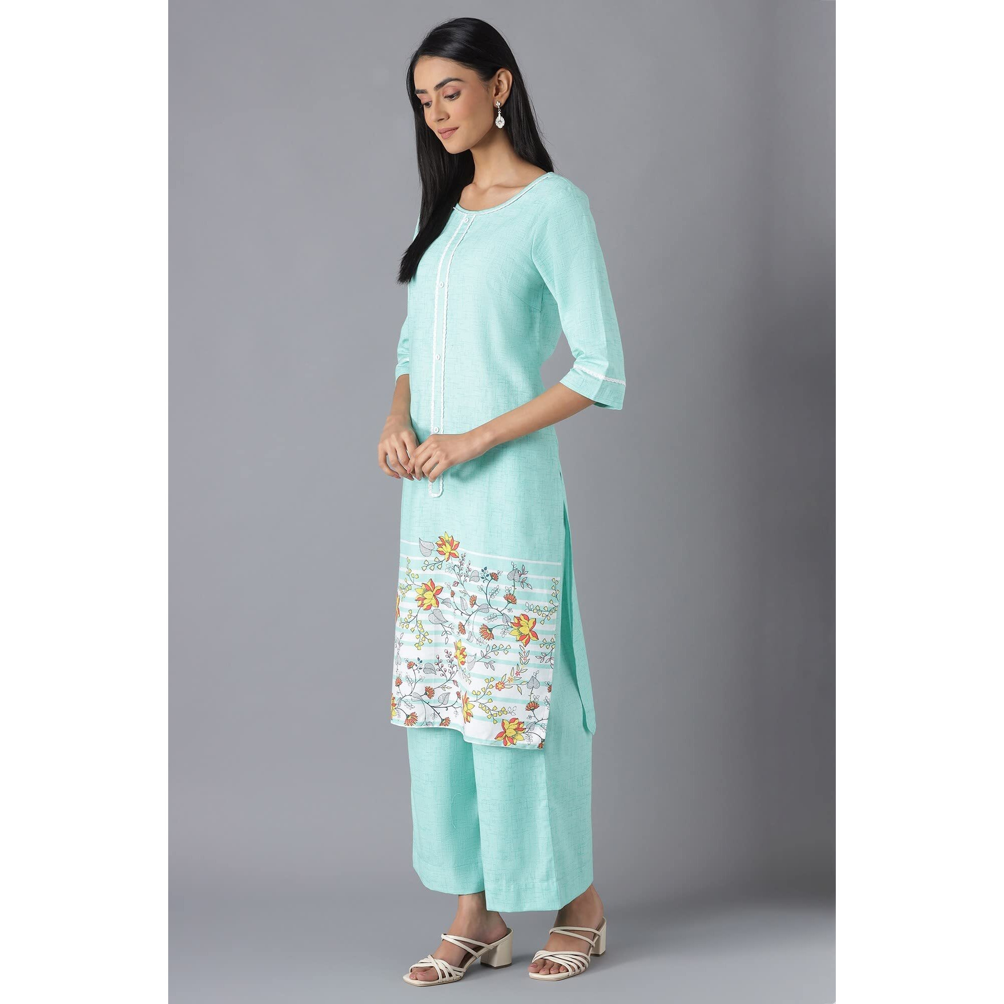 Aurelia Women's Viscose Kurta & Cullote (22Feas12936-503677_Green_S)