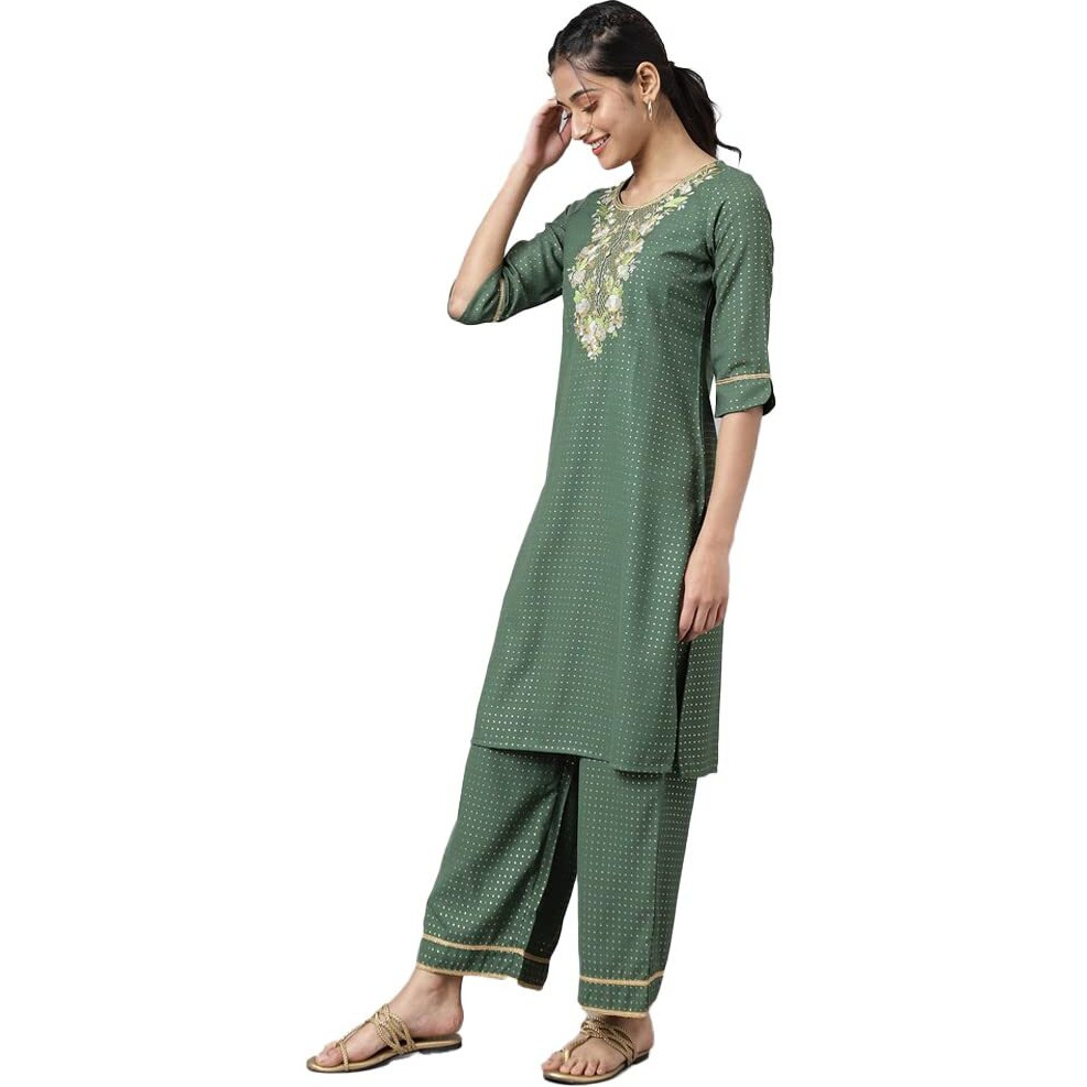 Aurelia Women's Polyester Set (22Feas13159-505267_Green