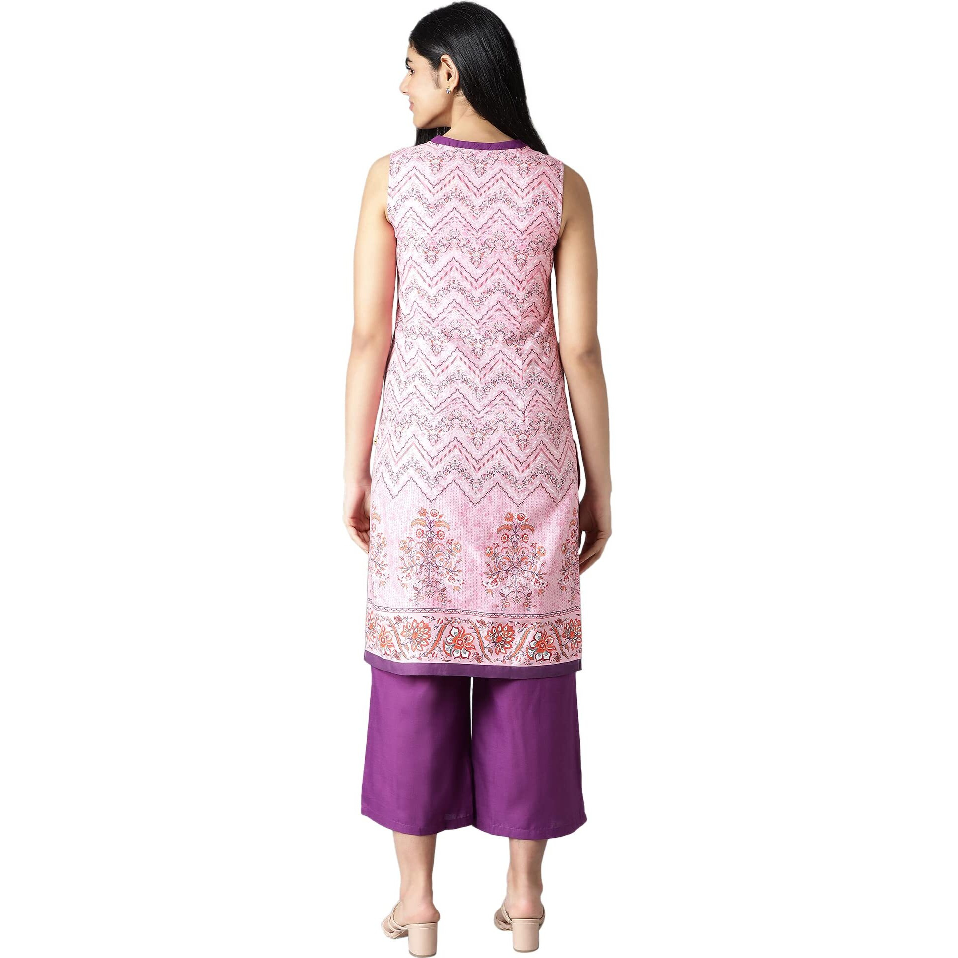 Aurelia Women's Viscose Kurta & Palazzo (22Onas13023-505115_Lavender_Xs)