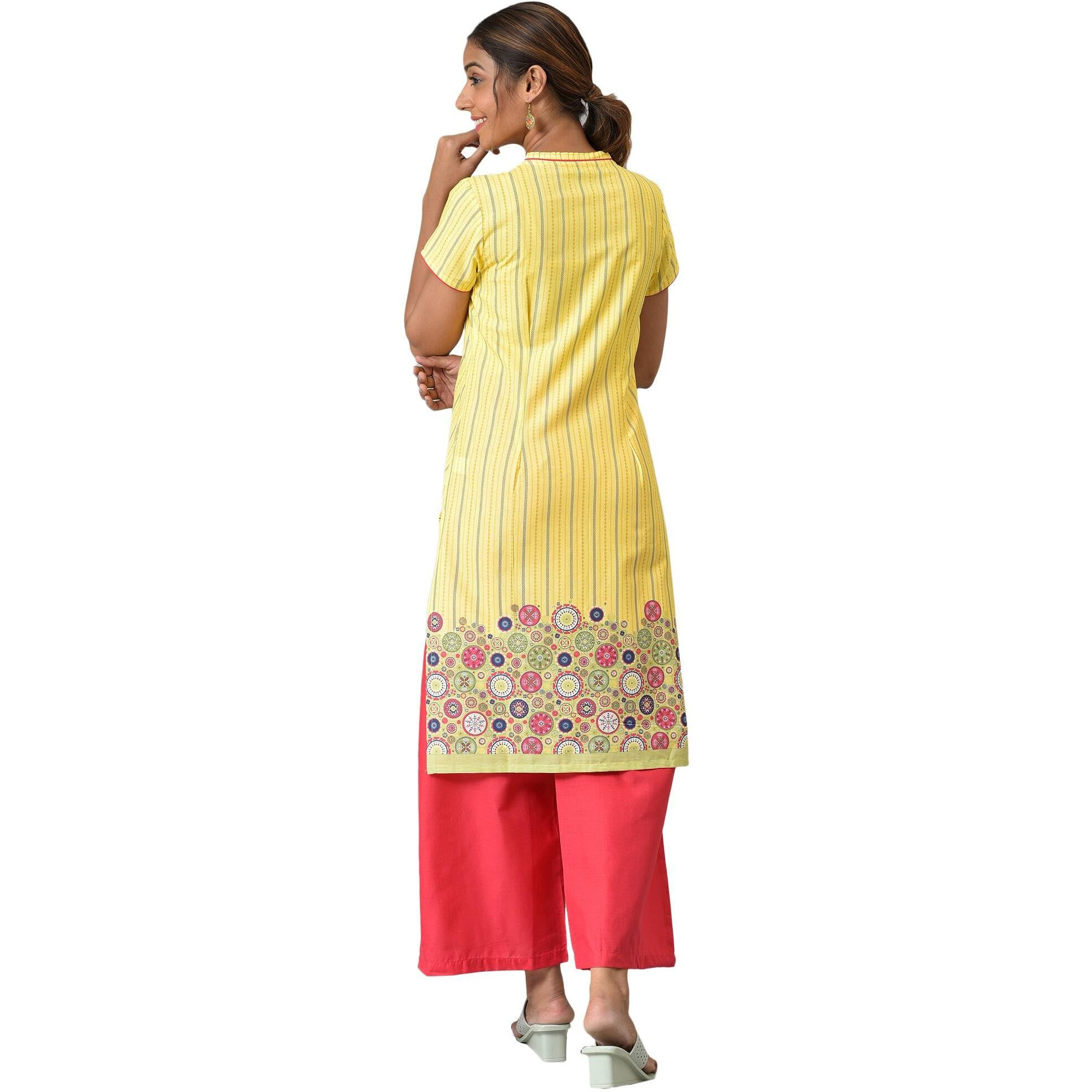 Aurelia Women Printed Rayon Kurta Set With Palazzos_22Onas13248-505331_Xxl