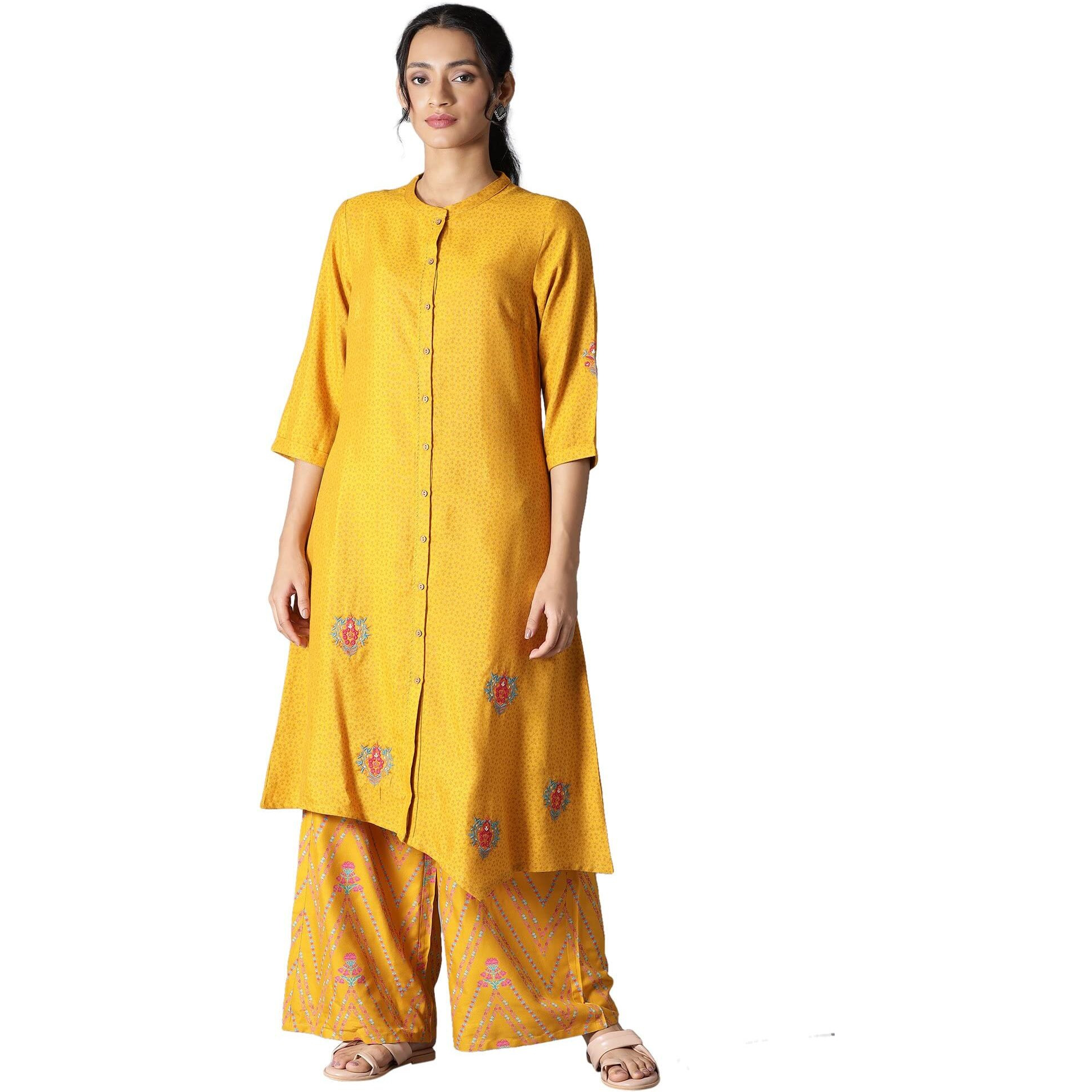 W For Woman Kurta & Parallel Pant_22Fews17782-118491_L