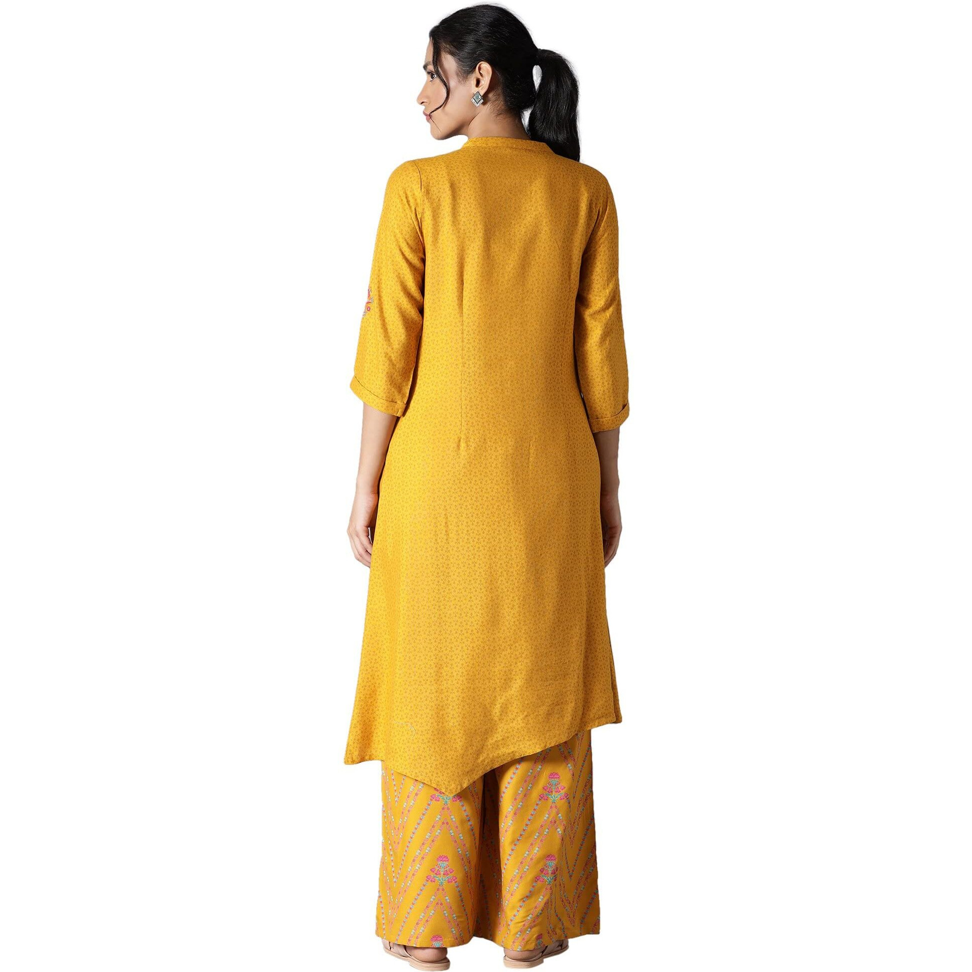 W For Woman Kurta & Parallel Pant_22Fews17782-118491_L