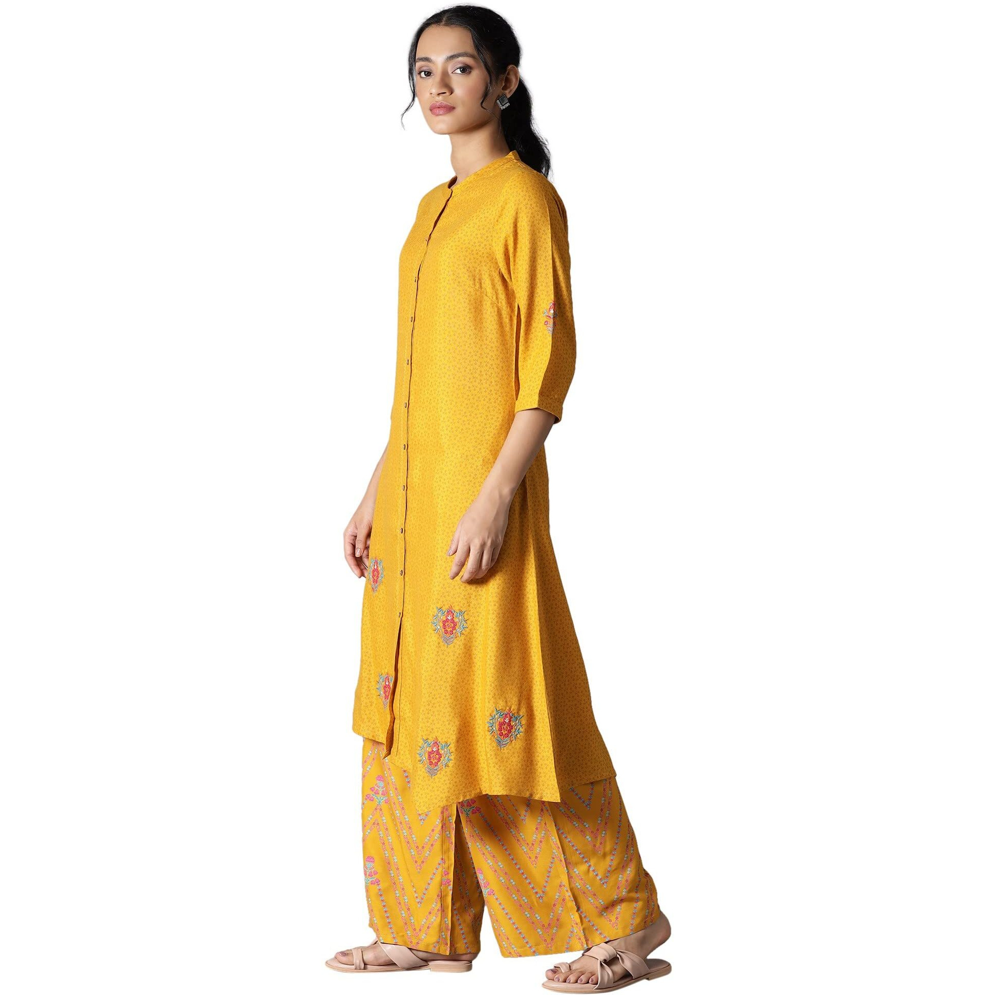 W For Woman Kurta & Parallel Pant_22Fews17782-118491_L