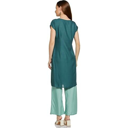 Aurelia Women's Viscose Kurta, Cullote (22Onas13268-604173_Blue