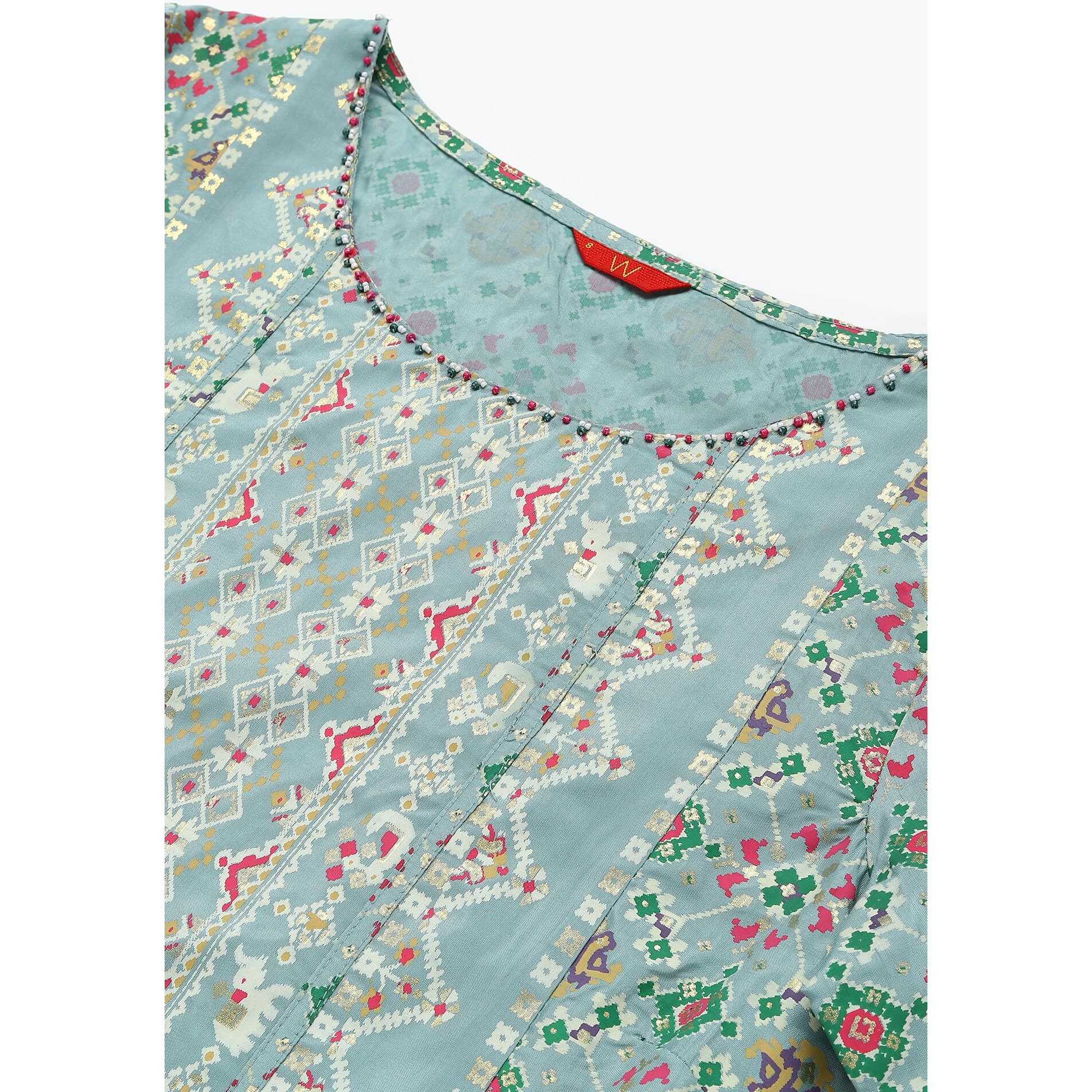 W For Woman Women's Polyester Kurta (22Fews17900-118991_Blue