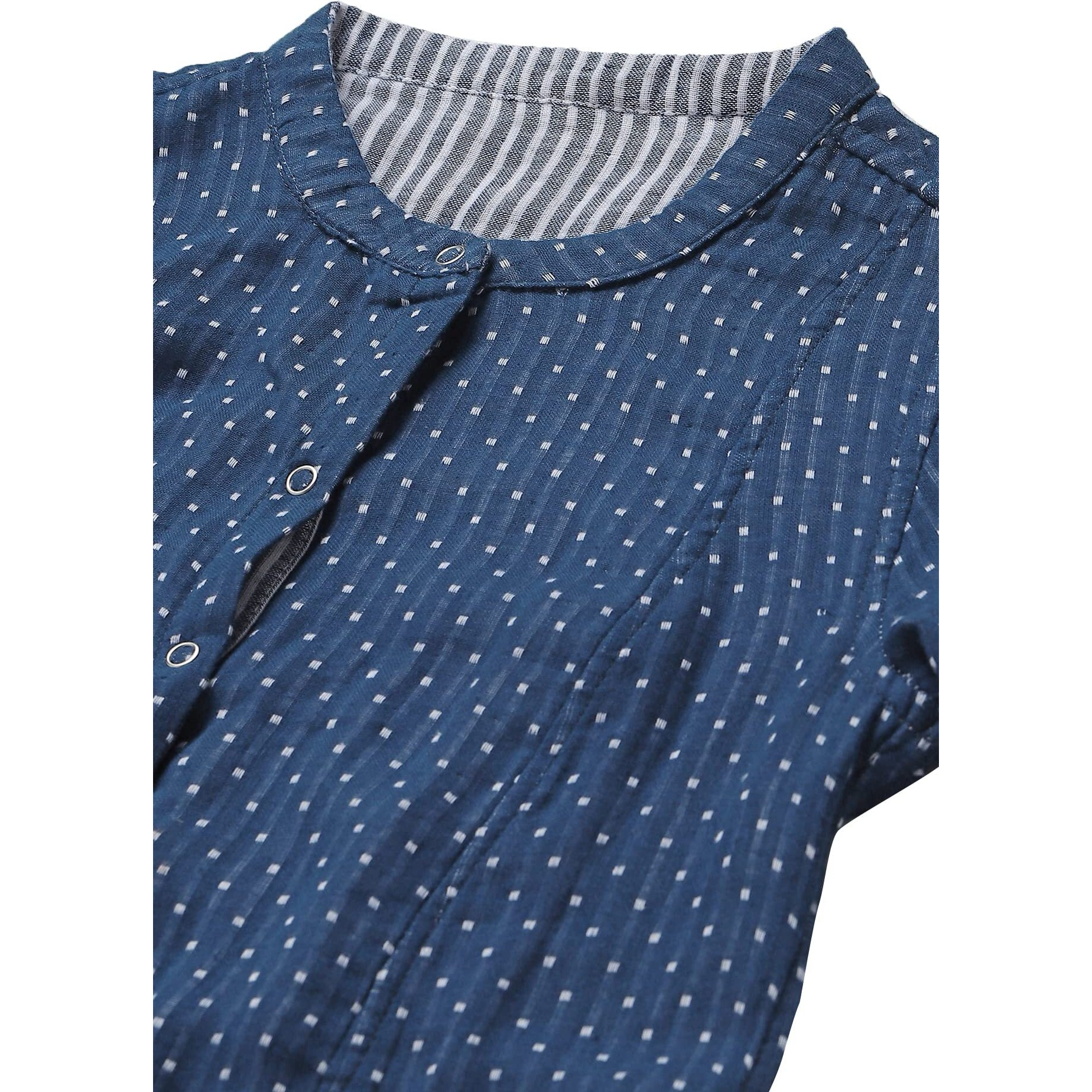 Aurelia Blue Geometric Printed Printed Cotton Regular Kurta For Women