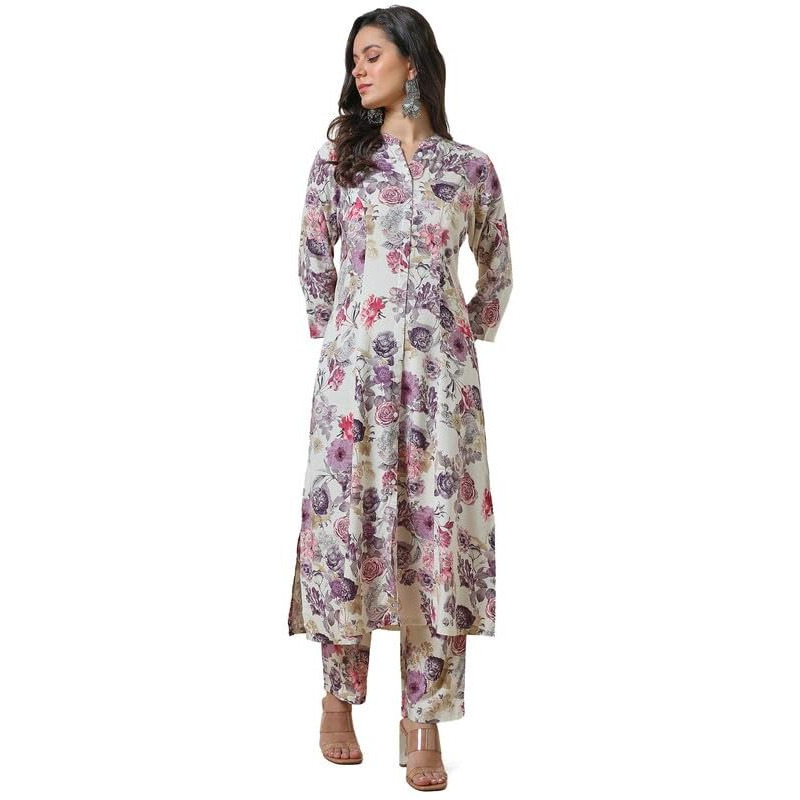 Soch Women's Rayon Co-Ords Set (Cwa4Ks10430A_Off White