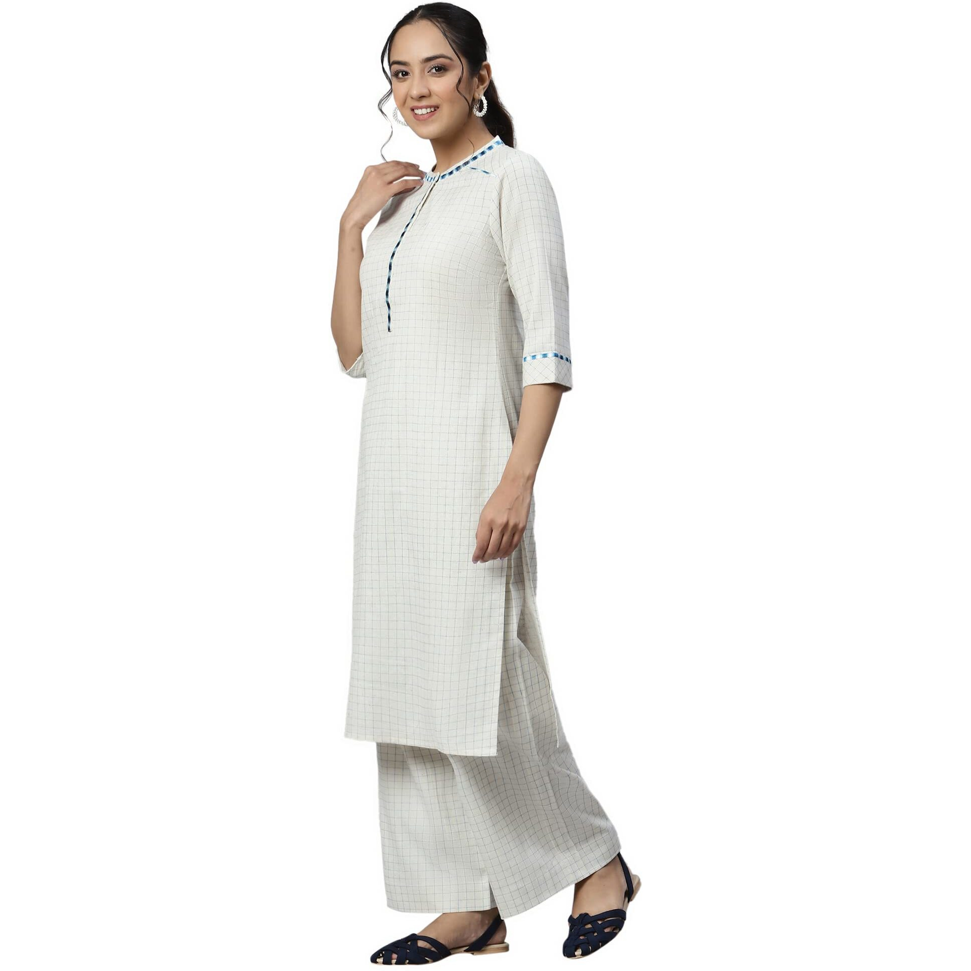 Aurelia Women Natural Printed Cotton Flax Kurta And Straight Palazzo_22Auas13386-504118_Xl