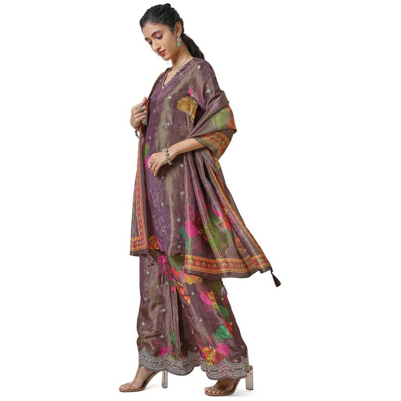 Soch Women's Tissue Salwar Suit (Ewa4Cd20984A_Wine