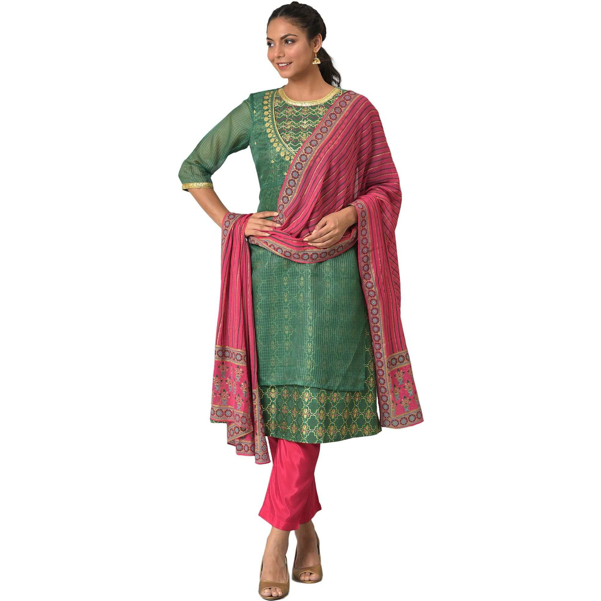 Aurelia Women's Polyester Set (22Aud10496-503894_Green