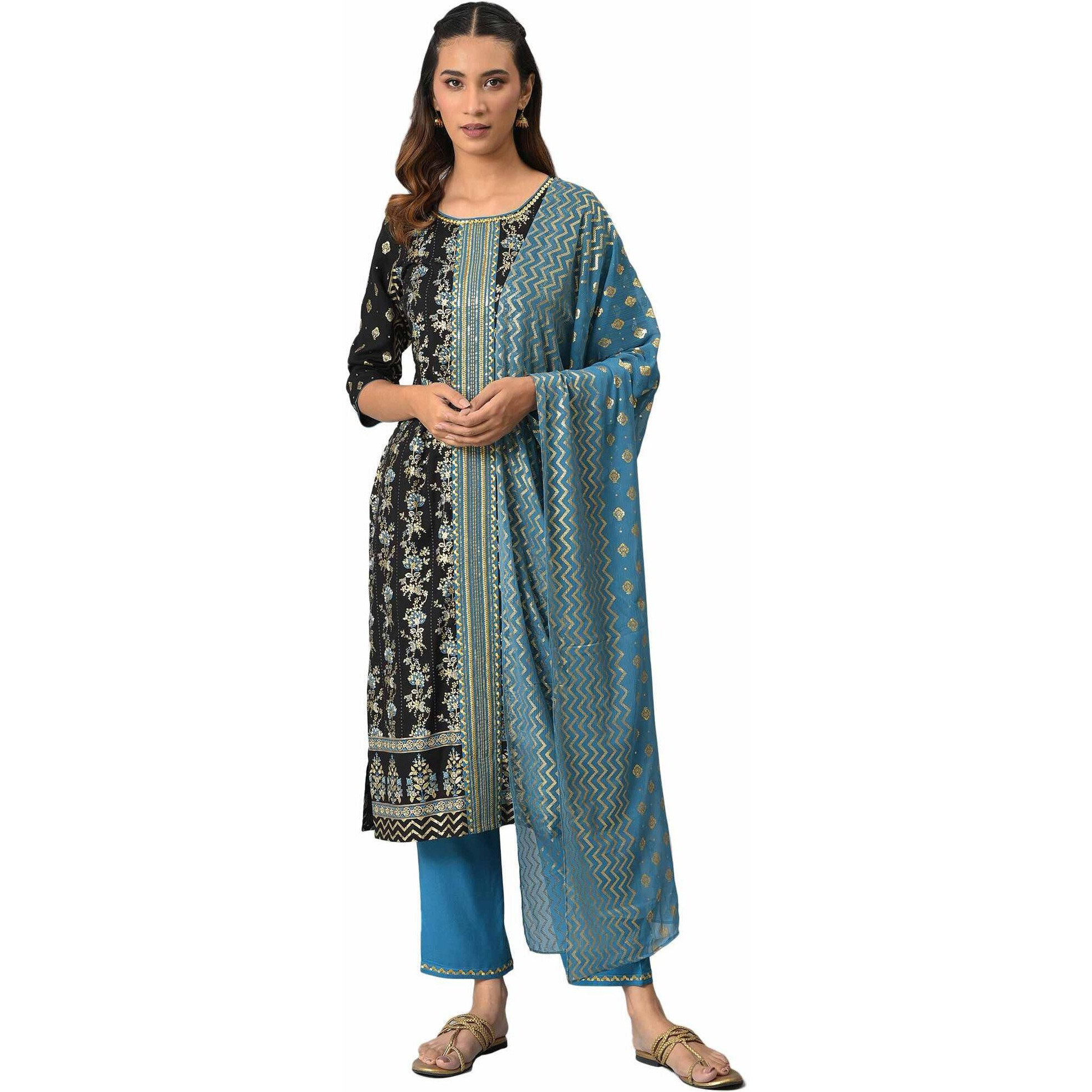 Aurelia Women's Viscose Set (22Aud10481-504042_Black
