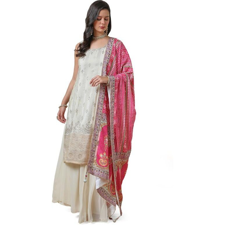 Soch Women's Brocade Salwar Suit (Owa4Cd21025A_Off White