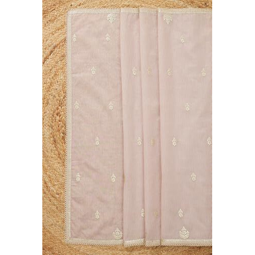 Soch Womens Onion Pink Silk Shimmer Embroidered Dupatta With Zari