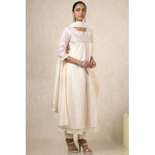 Soch Women's Chanderi Salwar Suit Set (Ews5Cd21503_Beige