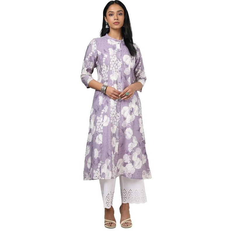 Soch Womens Purple Gadwal Floral Print Kurta