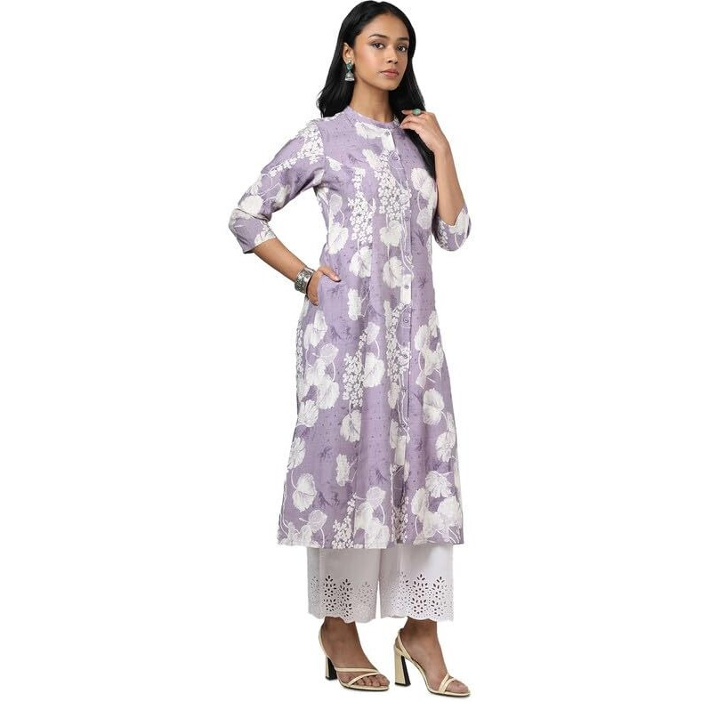 Soch Womens Purple Gadwal Floral Print Kurta