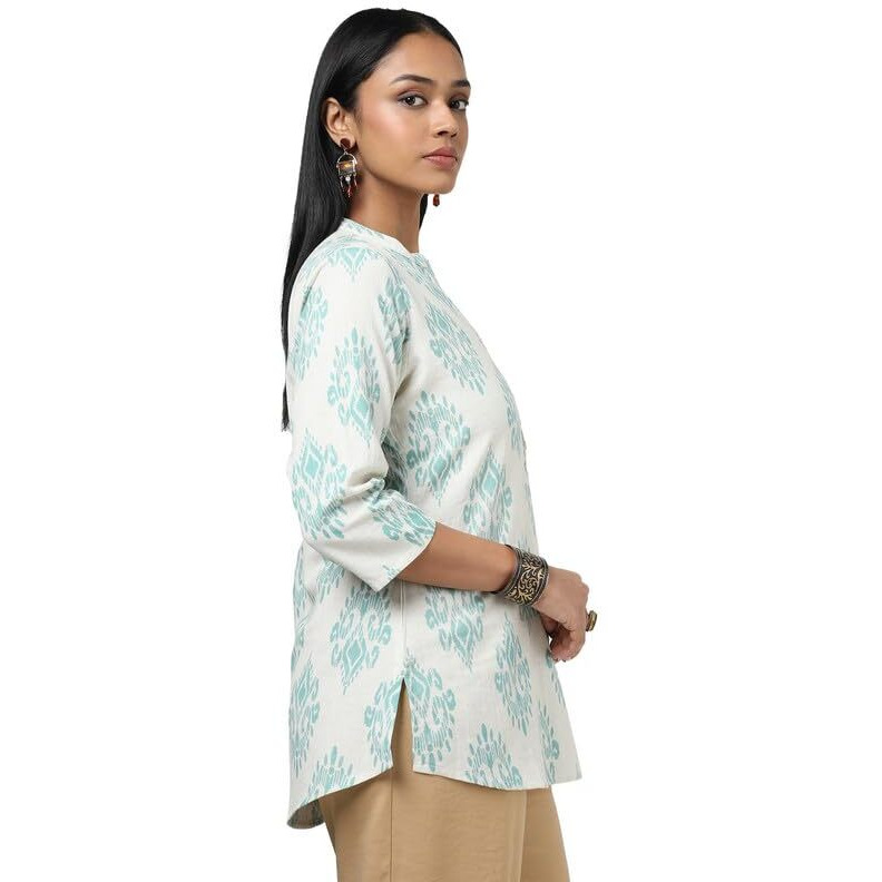 Soch Womens Beige Cotton Flex Ethnic Motifs Tunic